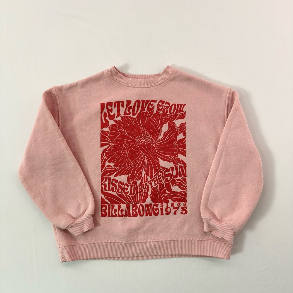 Billabong Pink and Red Sweater